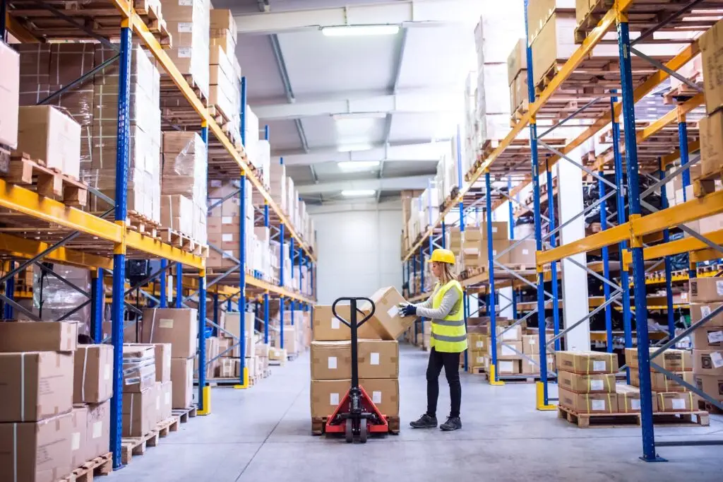 female-warehouse-worker-loading-boxes